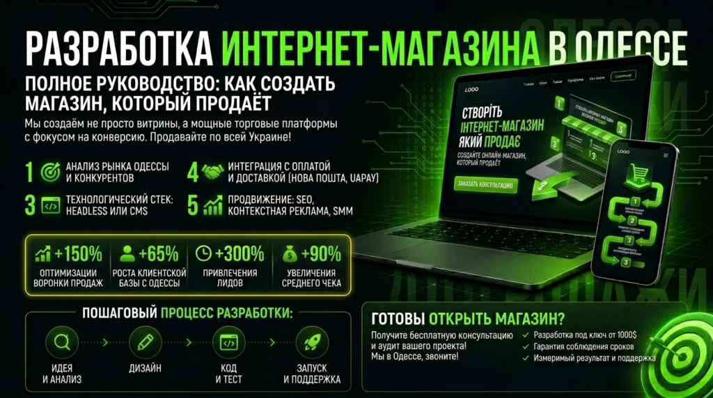Разработка интернет-магазина в Одессе: как создать онлайн-магазин, который продаёт 2 | Loginov IT Разработка интернет-магазина в Одессе: как создать онлайн-магазин, который продаёт 1 | Loginov IT