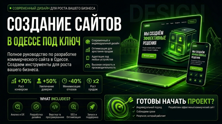 Создание сайтов в Одессе под ключ | Цены 2026 | Loginov-IT